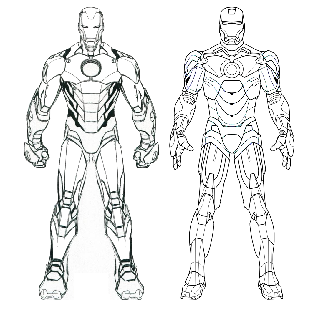 Iron Drawing Armor Marvel Sketch Drawings Suits Ant Suit Mark Coloring Temp...