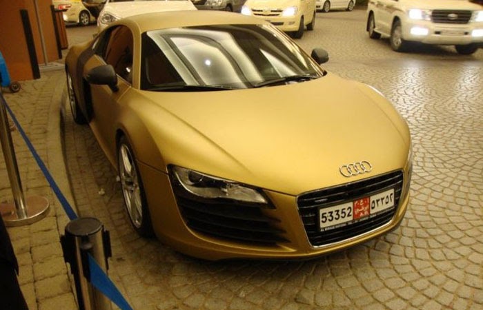Golden Audi R8 Cars - Seems Designed With Gold Only