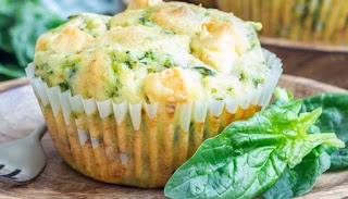 Muffins de espinaca y queso, receta paso a paso
