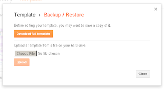 Backing up Template on Blogger