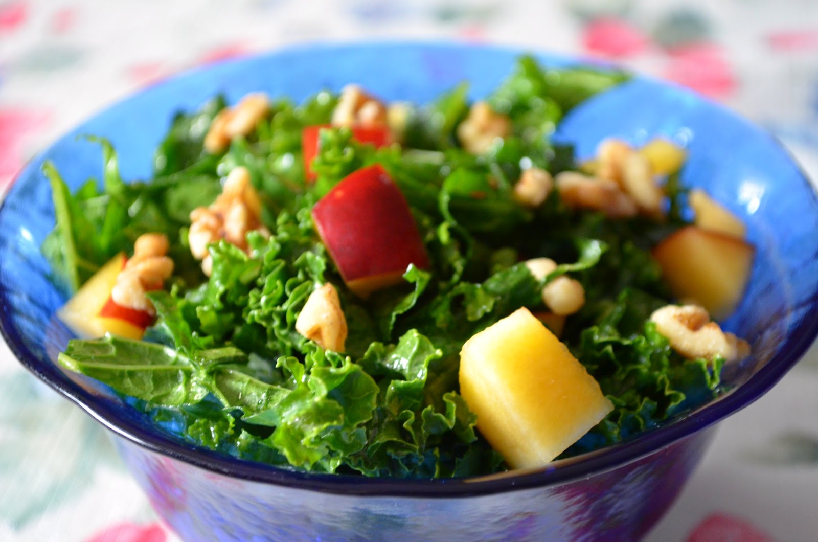 The Inventive Vegetarian Kale and Nectarine Salad