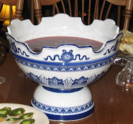 Blue and White Punch Bowl