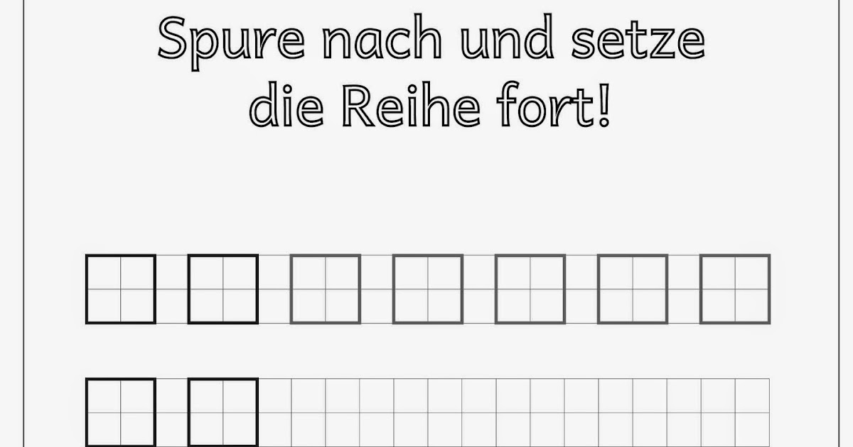 Lernstübchen Muster nachspuren und fortsetzen