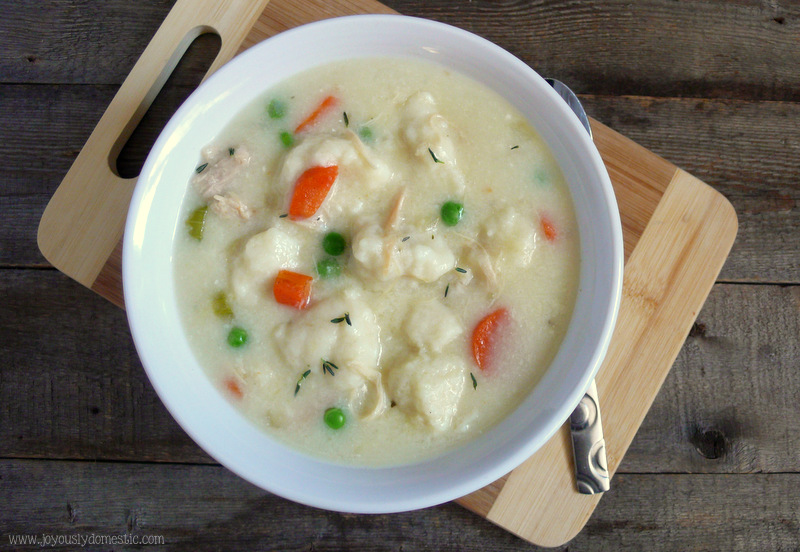 Joyously Domestic Chicken & Vegetable Dumpling Soup