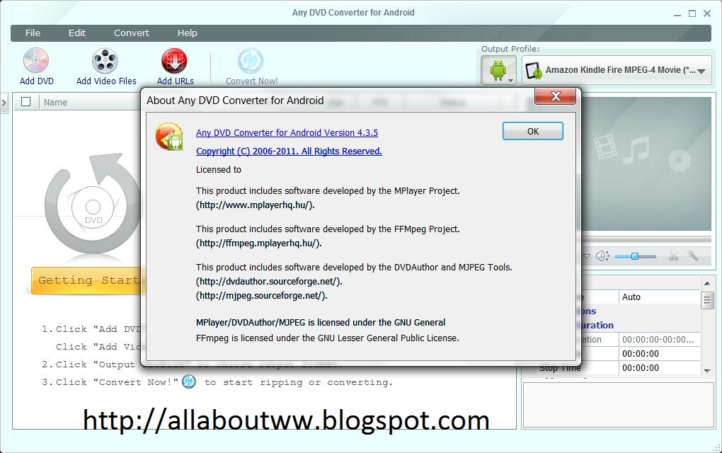 All About WW Any DVD Converter for Android 4.3.5 + Crack