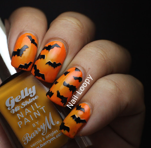 nail loopy halloween bat nails