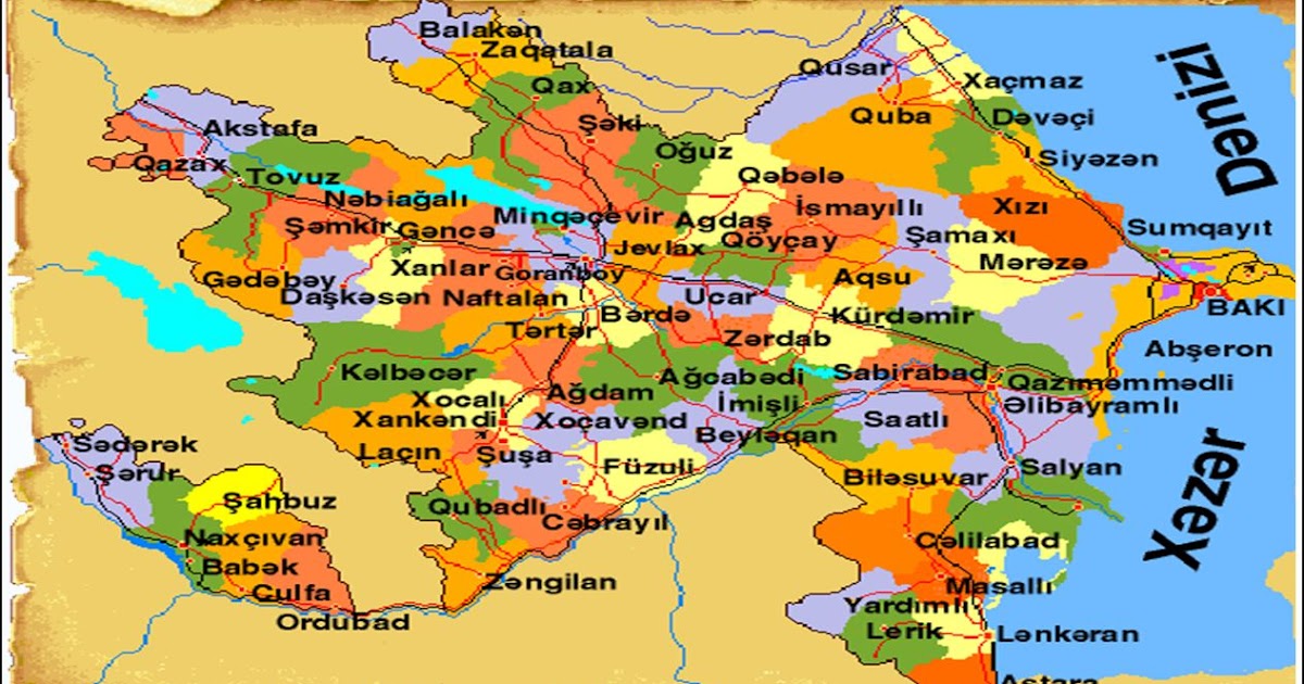 Ulke Haritalari Azerbaycan Haritasi