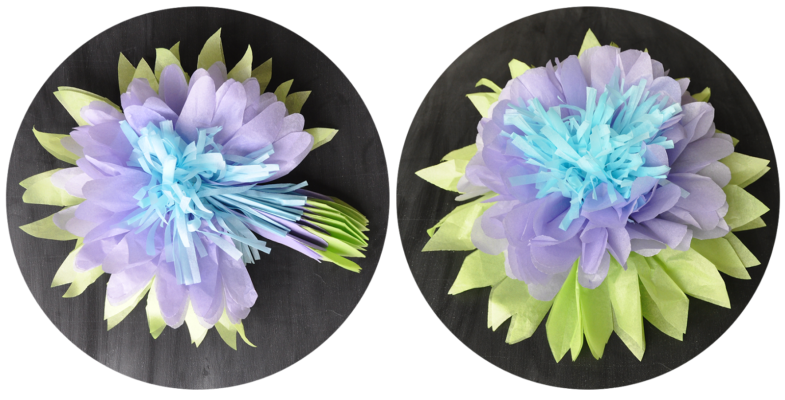the creative bag blog Tissue Paper Flower Pompom tutorial these