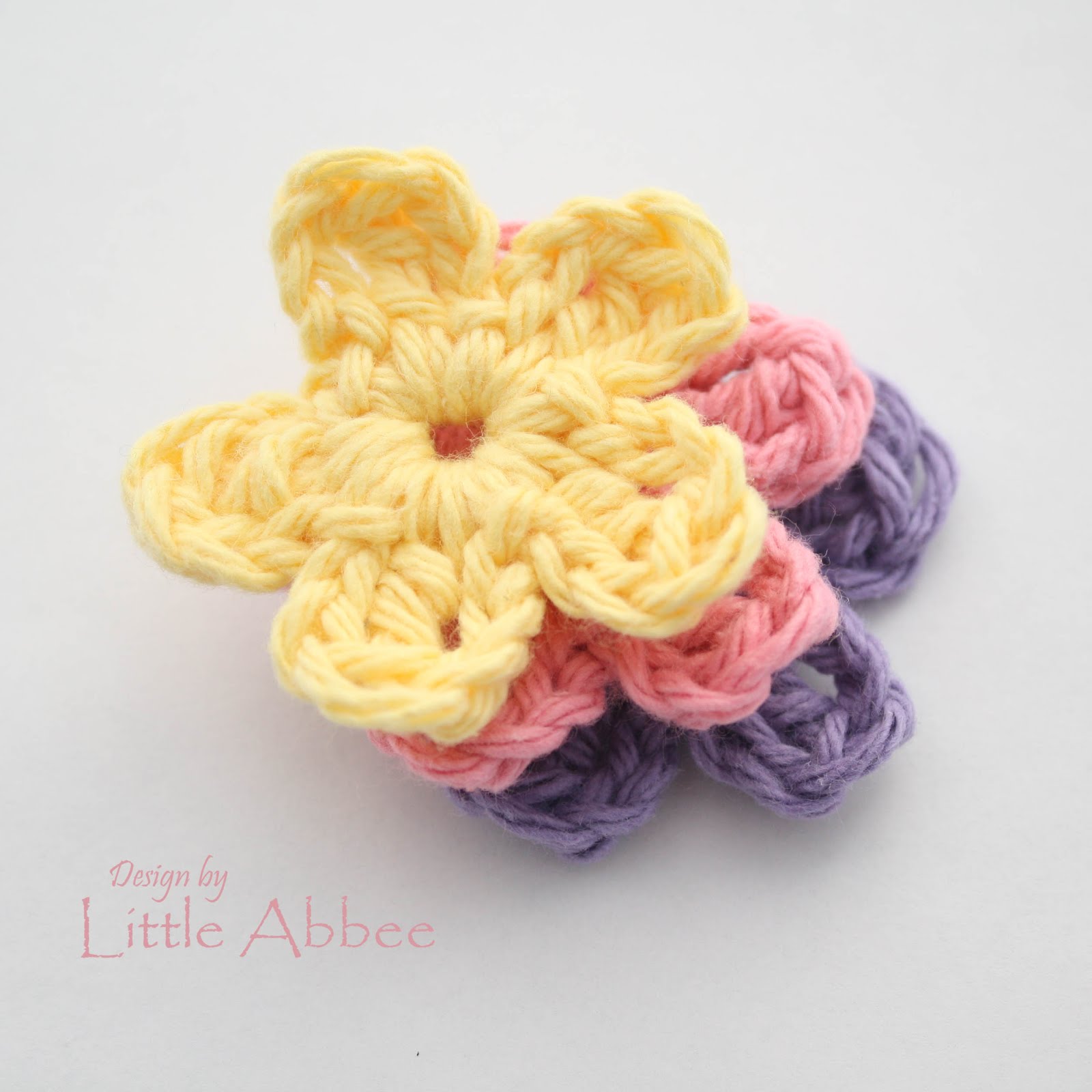 Easy Crochet Flower Clip