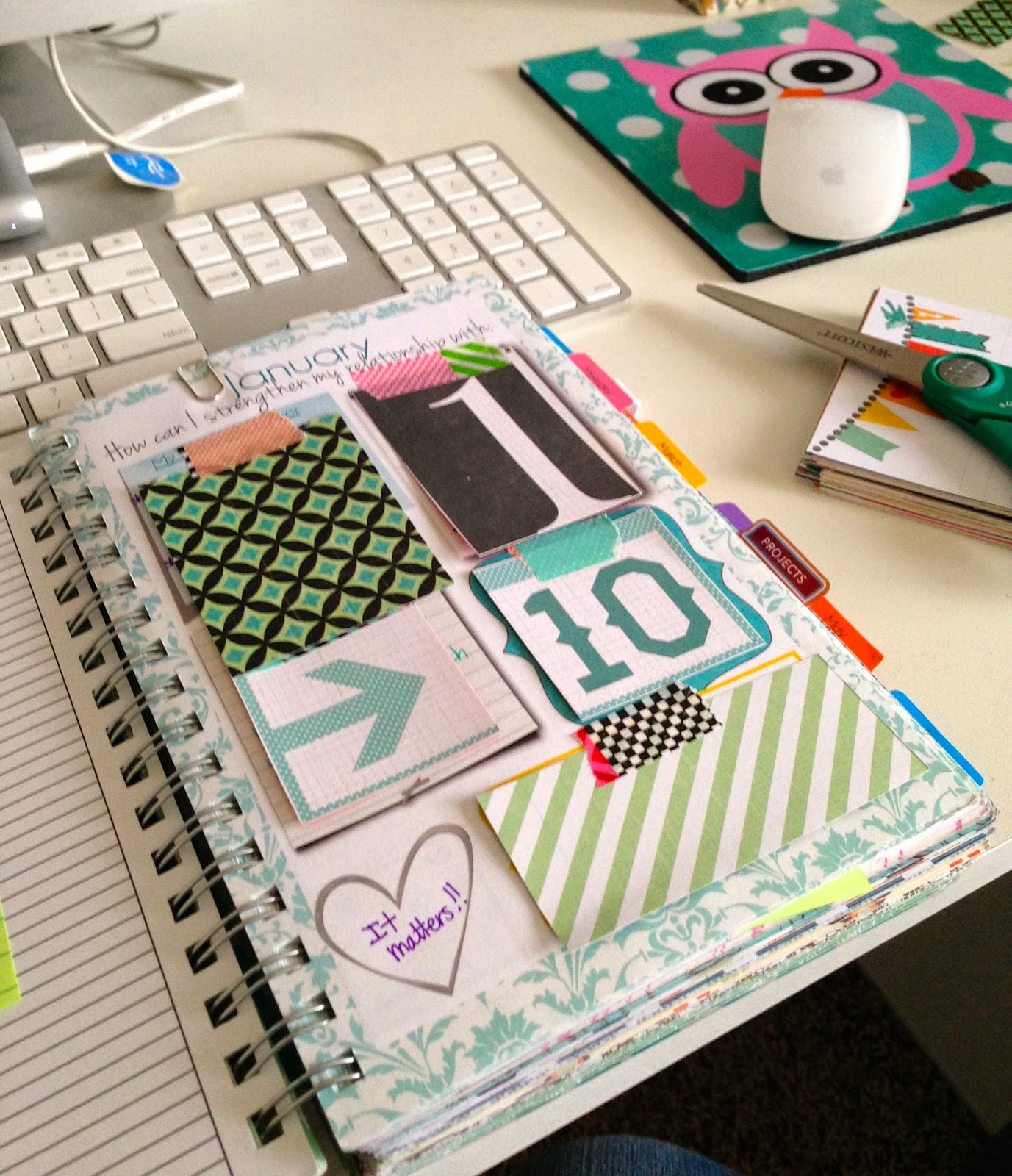 Mormon Mom Planners Monthly Planner/Weekly Planner Using Washi Tape