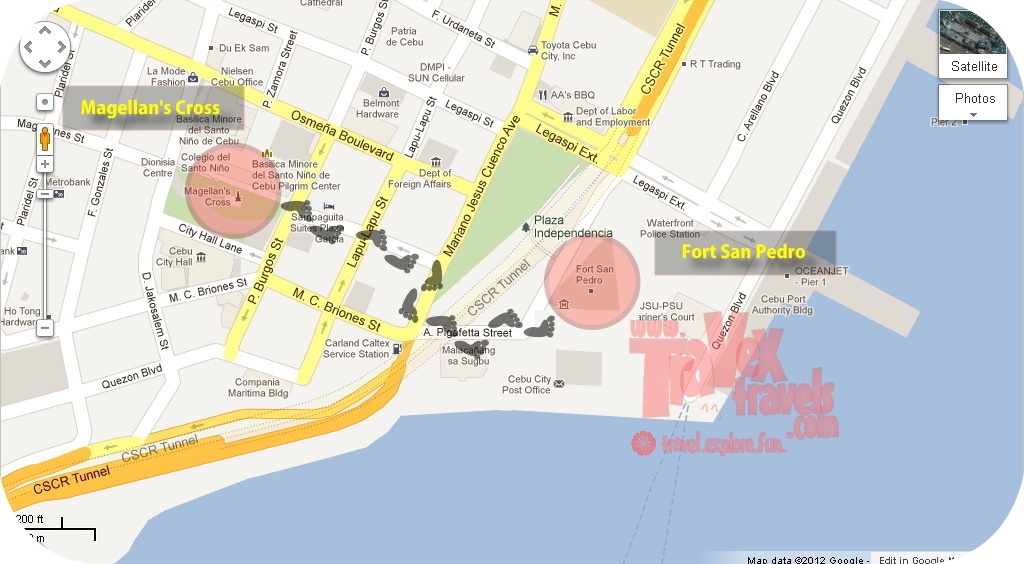 Plaza Independencia Cebu Map Travex Travels - Travel. Explore. Fun In Ph: How To Go To Cebu Tourist  Spots: Magellan's Cross To Fort San Pedro