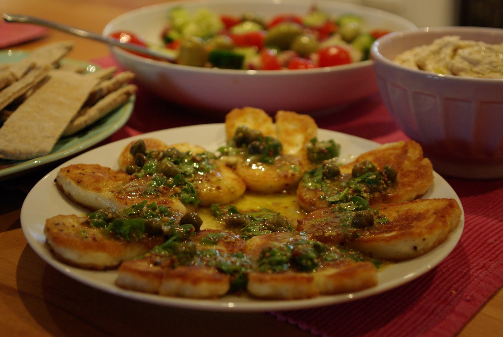 Fried halloumi with capers and lime Mrs Rachel Brady