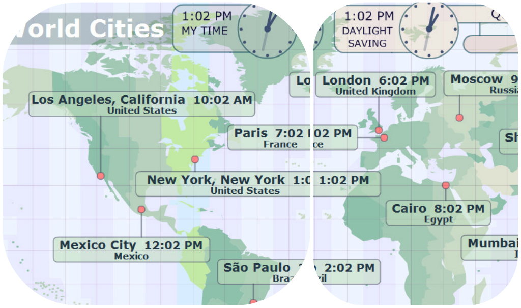 time zone map with times. Time Zone Check