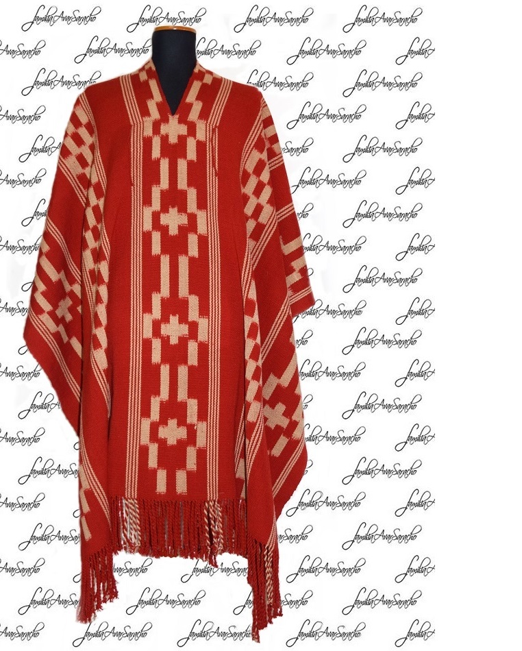 Poncho atado Nº 023 - UN PAÑO TRAMA FINA, URDIMBRE FINA - CONSULTE STOCK
