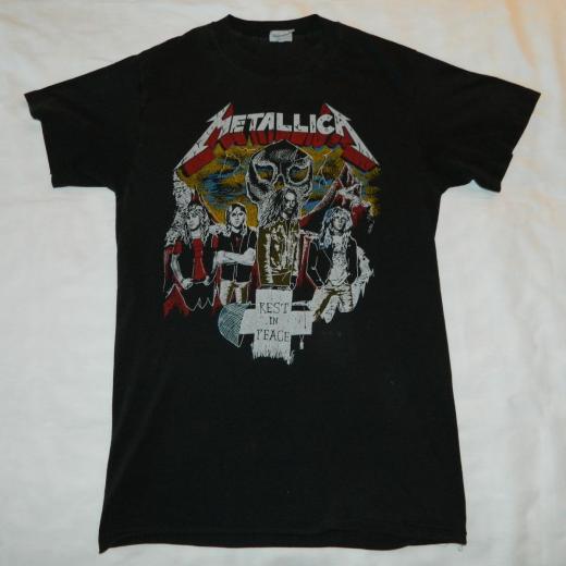 Vtg Metallica Cliff Burton Rest In Peace T Shirt 1986 Lives On 80s Mop Tour M Vintage T Shirt