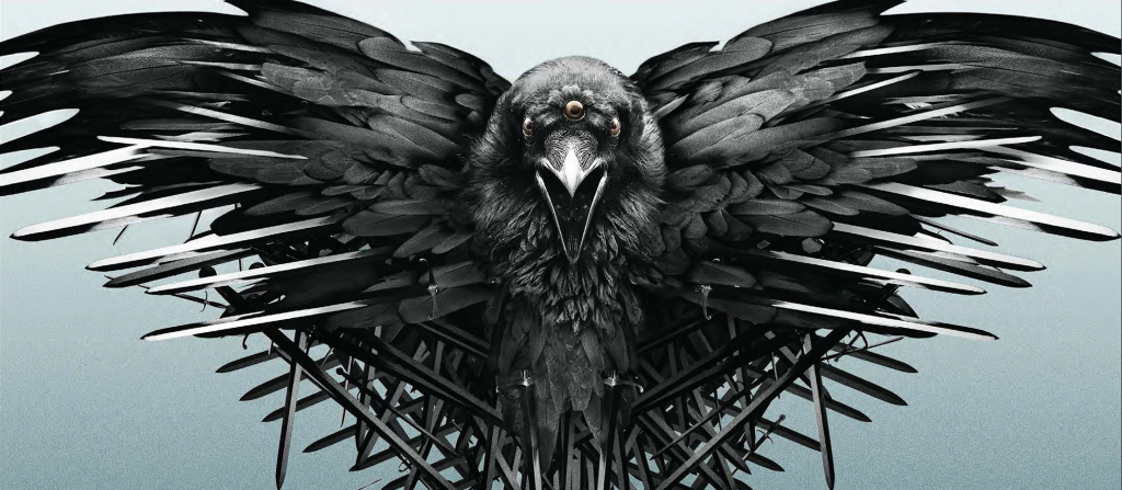 Three black crows sat on a tree