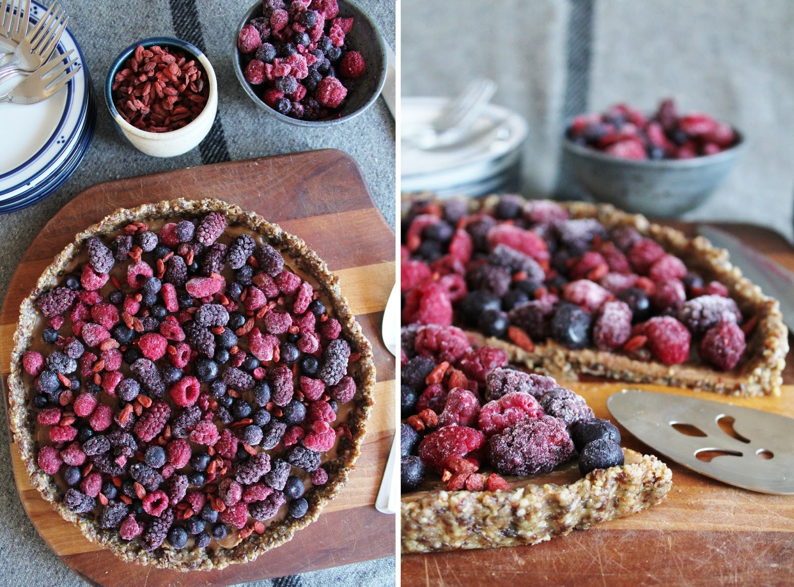 This Rawsome Vegan Life jewel fruit tart with caramel almond filling