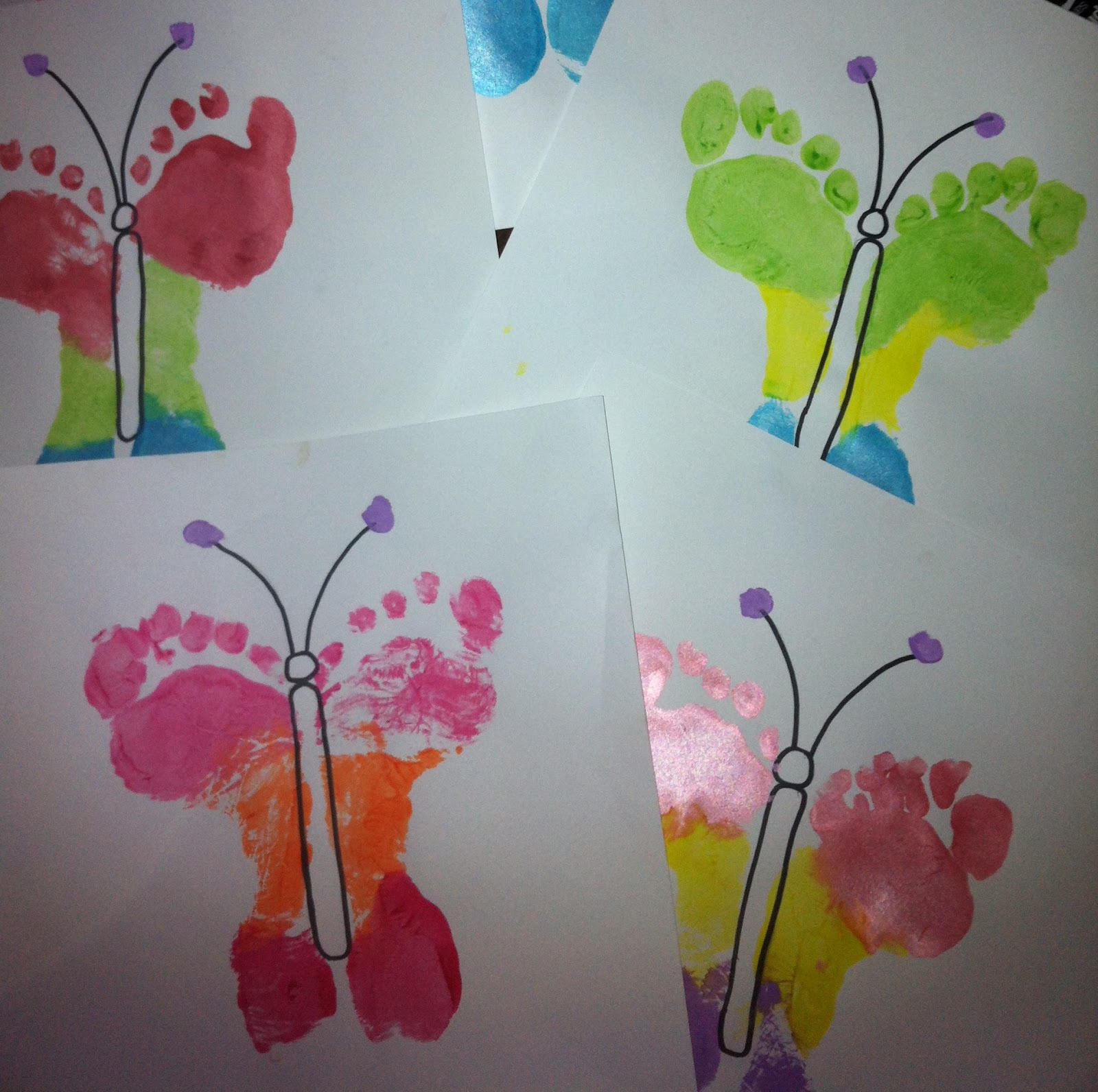 Bless Her Cotton Socks How To Make Footprint Butterflies