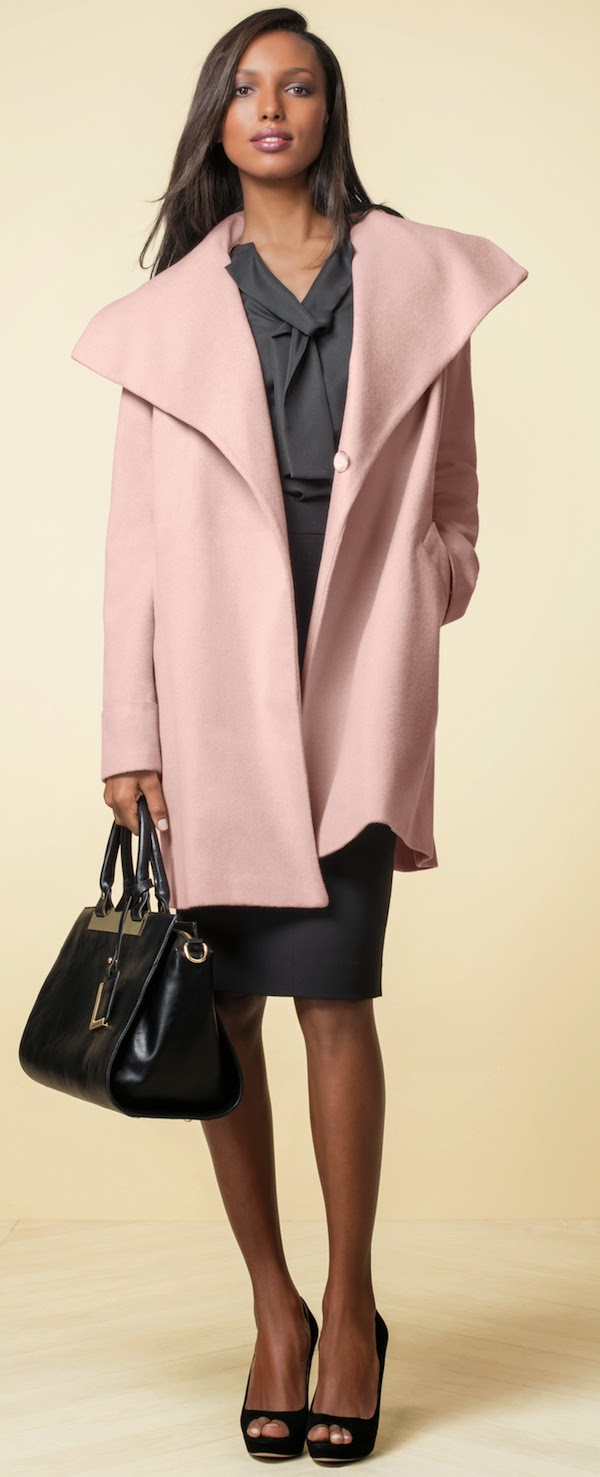  The Limited Drape Collar Wrap Coat