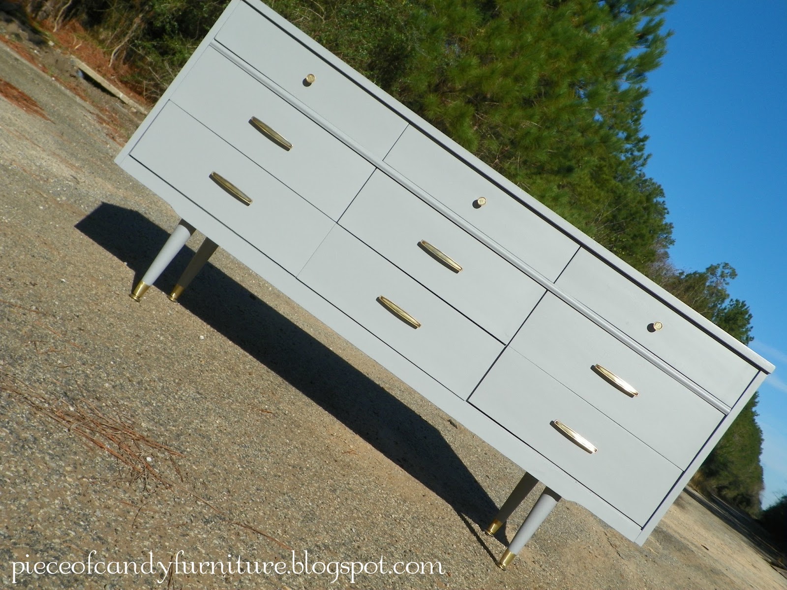 Piece Of Candy Furniture Mid Century Modern Gray Dresser