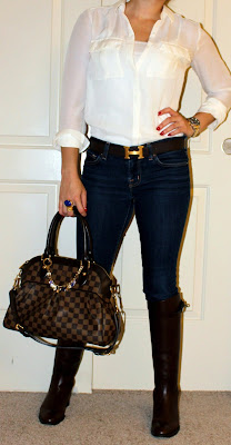 Gucci jacket, J Brand jeans, Hermes belt, YSL arty ring, Louis Vuitton purse, Hermes riding boots Gucci jacket, J Brand jeans, Hermes belt, YSL arty ring, Louis Vuitton purse, Hermes riding boots