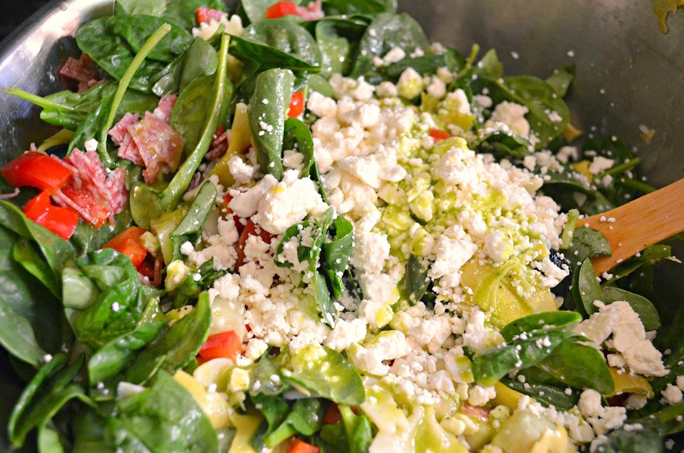 Italian Antipasto Pasta Salad With Basil Vinaigrette Serena Bakes