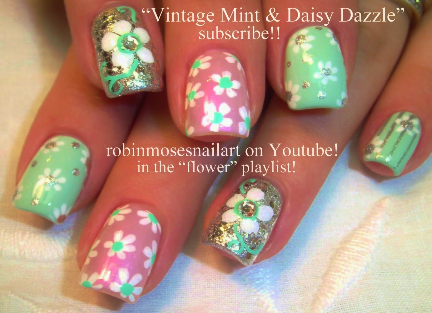 Robin Moses Nail Art "flower nail art" "pink flower nail art" "pink