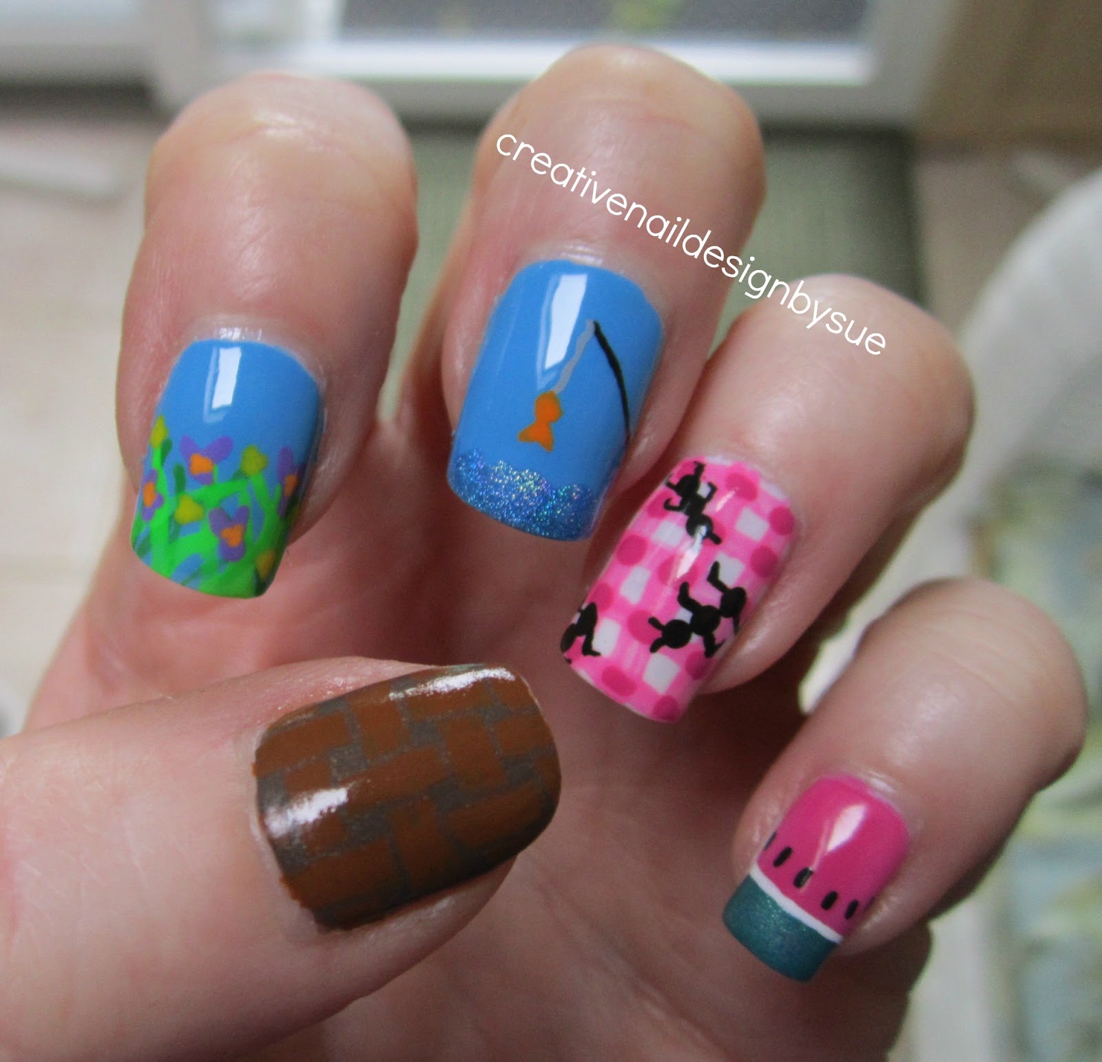 Creative Nail Design by Sue: Summer Challenge-Picnic
