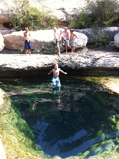 Jacob's Well favorite swimming hold with children in Austin area