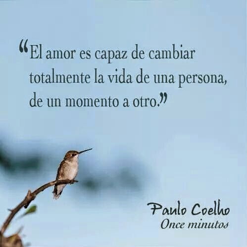 "Y conocí a una persona. De esas personas que te cambian la vida al conocerlas."