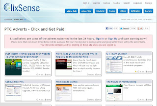 ClixSense      Ads+pocetna