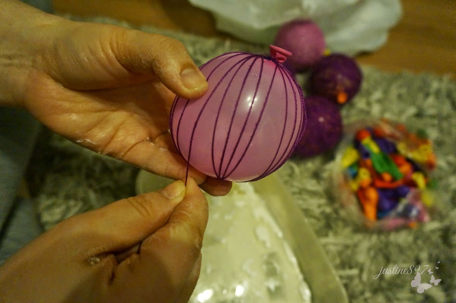 Made by justine897 DIY Cotton Ball Lights