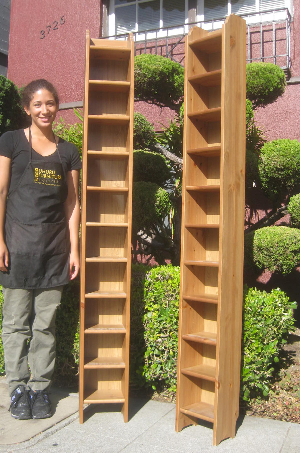 UHURU FURNITURE & COLLECTIBLES SOLD Tall CD Shelves 35 each