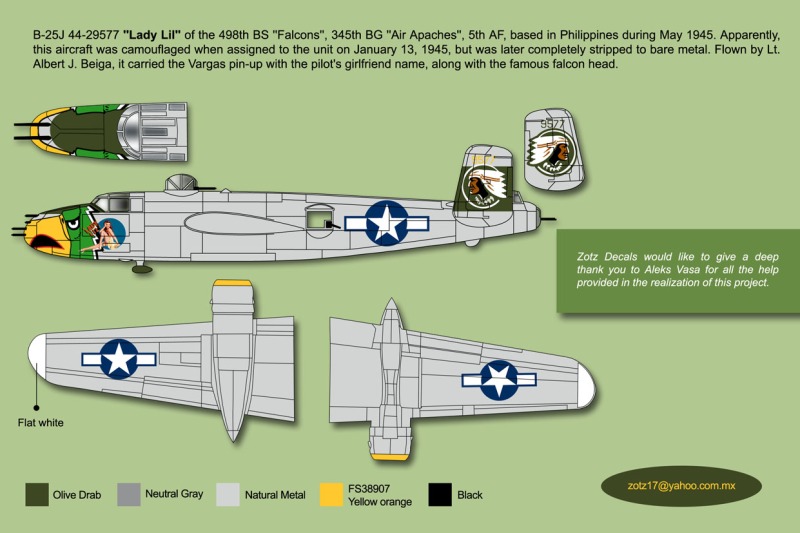 The Modelling News Zotz 1/32 B25J Mitchell at War Pt. 2 decal Preview