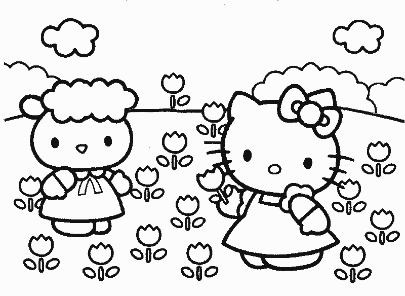 Imágenes para Colorear de Hello Kitty - Vol.2 (16 fotos) - Imagenes y