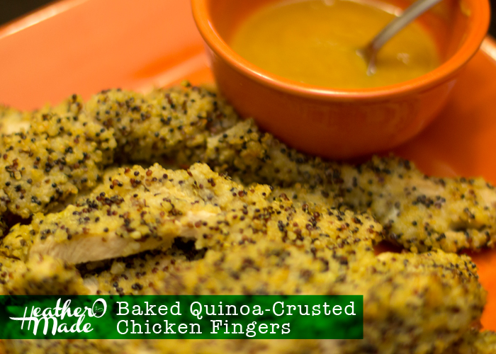 Heather O Made Baked QuinoaCrusted Chicken Fingers