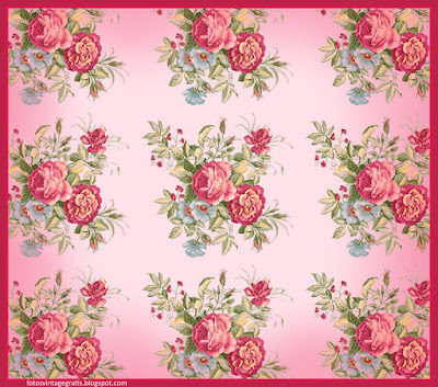 fondo vintage con flores rosas