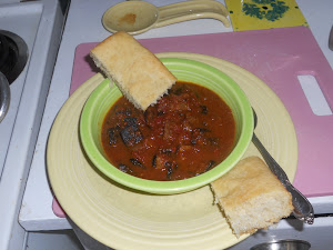 Roasted tomato and eggplant soup