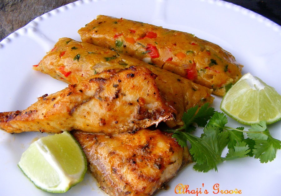 Food and lens Tamale with Chipotle Grilled Red Fish