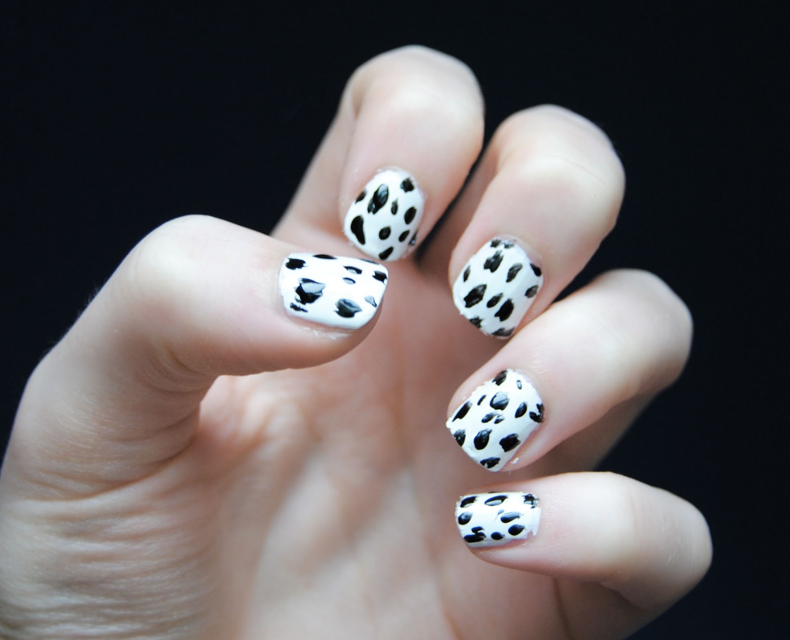 Dalmatian Nails Hello Gwen