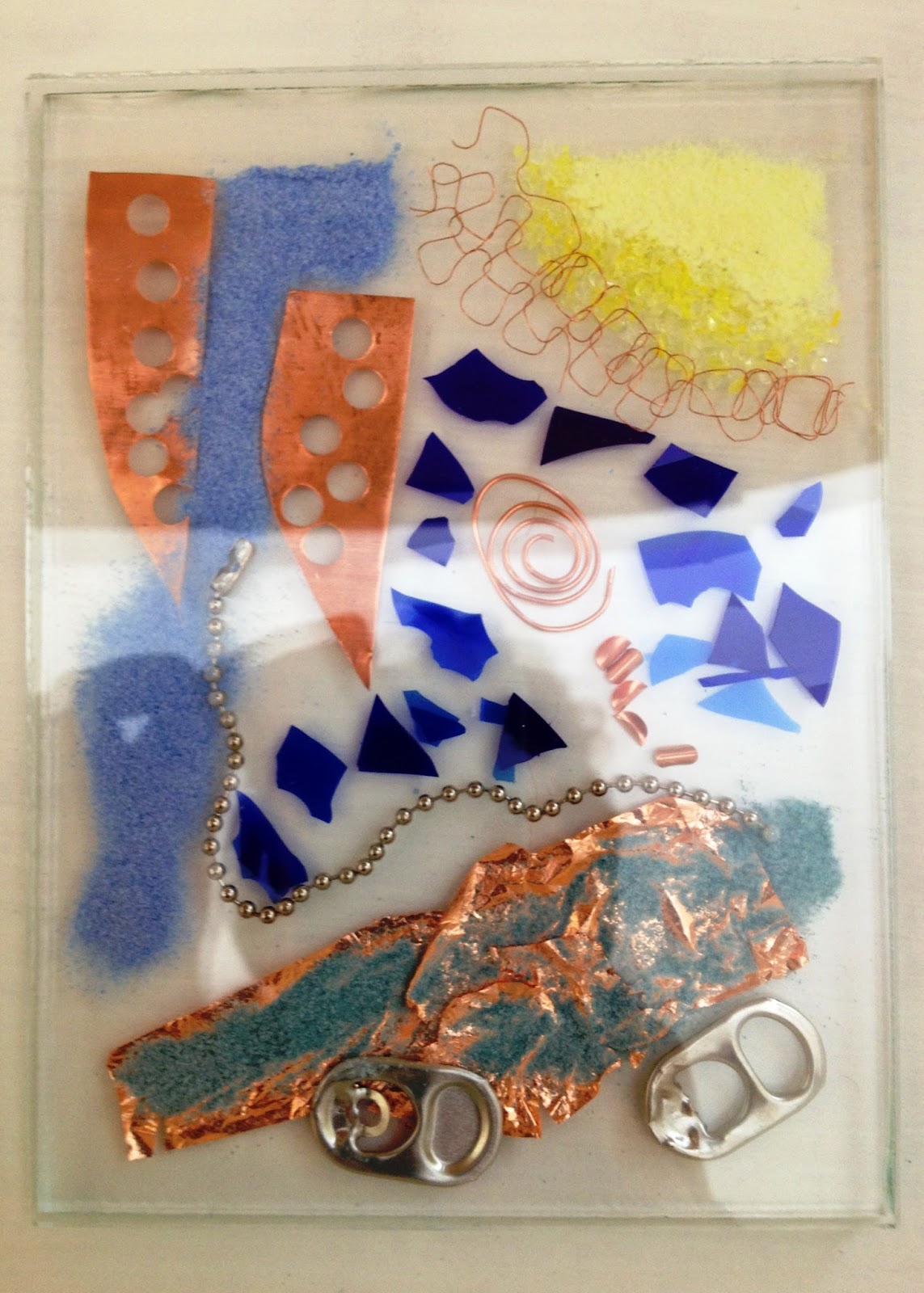 buttons and paint... and our Fused Float Glass Course