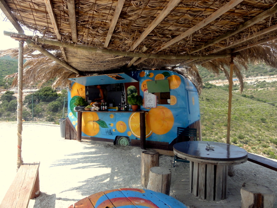 Coolest bar in Zakynthos Fresh Orange Juice snack bar on a cliff