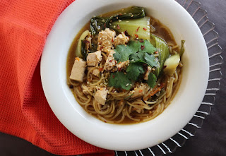 Sesame Noodles with Tofu and Bock Choy