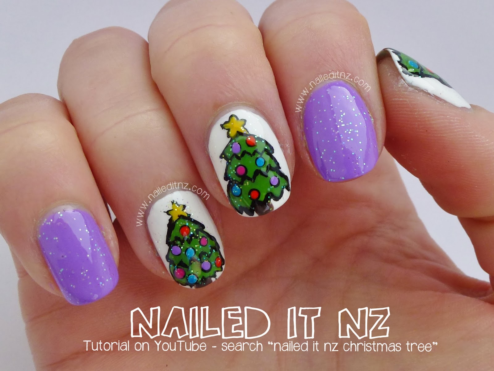 Christmas Tree Nail Art - wide 10