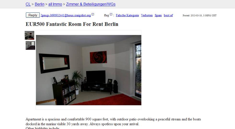 Eur500 Fantastic Room For Rent Berlin Eur500 Apartment To