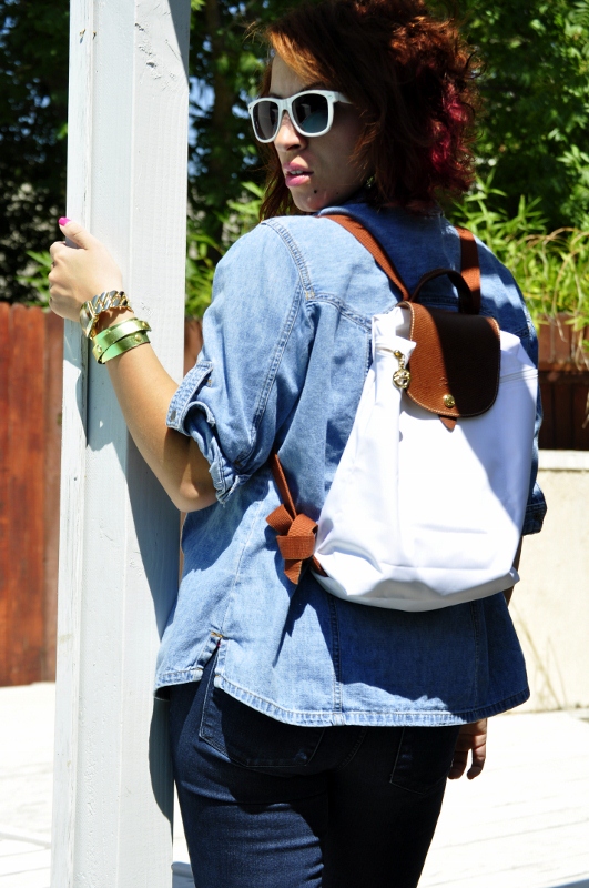 Outfit Longchamp Backpack debut