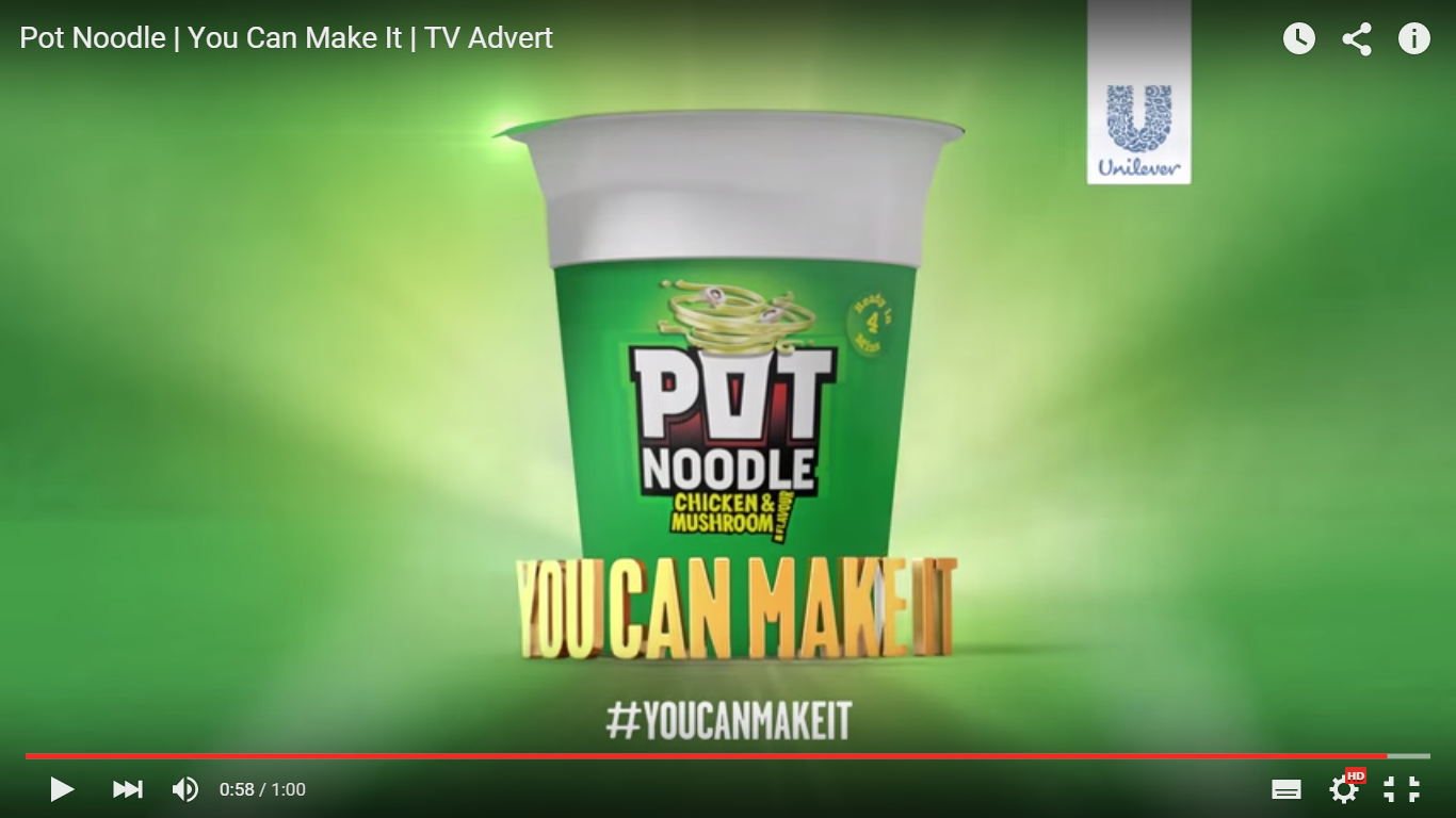 Media Pot noodle advert analysis