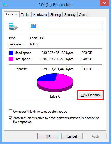 Disk Cleanup Windows 8 -  6
