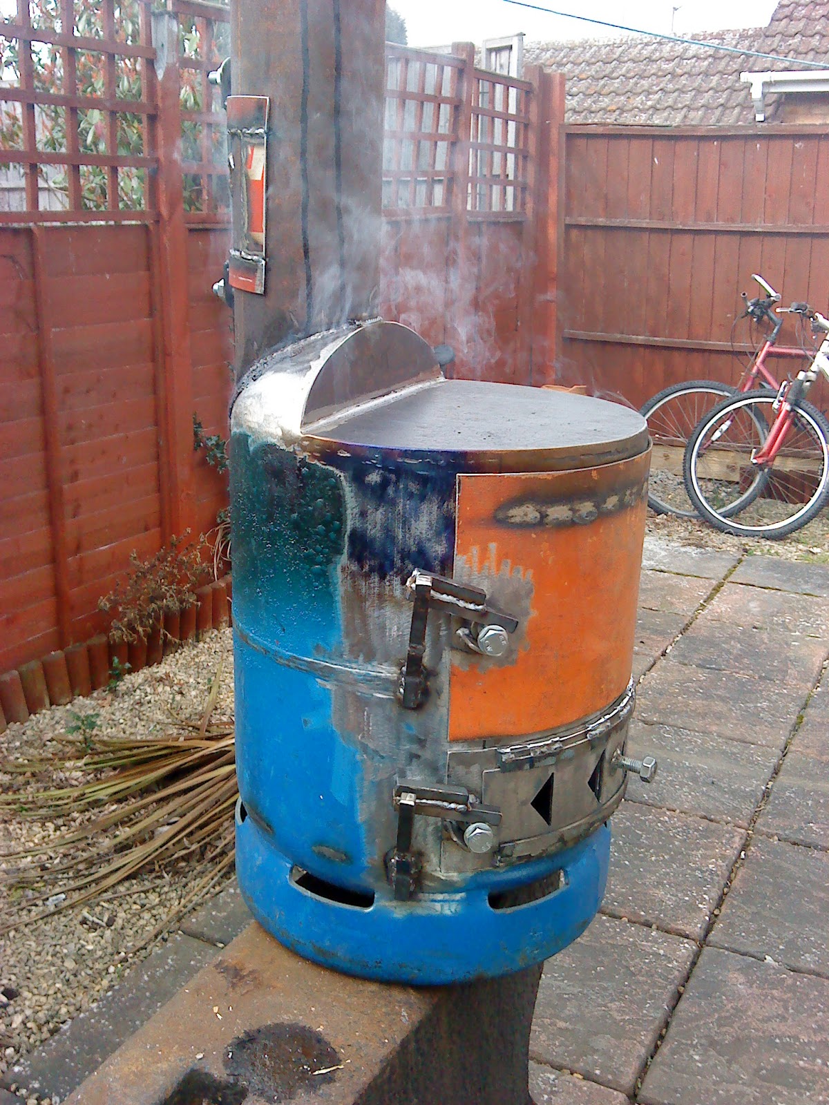 Gas Bottle woodstove wood stove burner instructional Gas Bottle