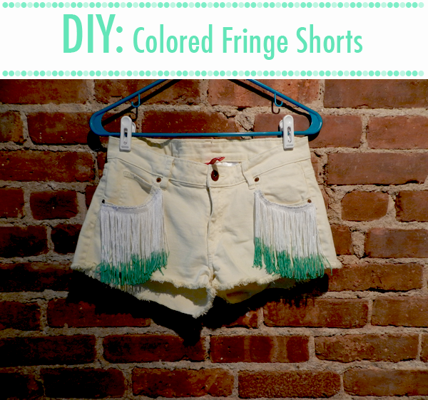 DIY Colored Fringe Shorts Fashionista New York Girl